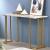 Calista Faux Marble/Steel Sofa Table
