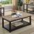 Calgary Marble/Wood Storage Coffee Table