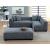 Jaylene Linen Fabric L-Shaped Sectional Sofa