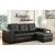 Denton Leatherette L-Shape Reversible Sleeper Storage Sectional Sofa