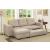 Denton Fabric L-Shape Reversible Sleeper Storage Sectional Sofa