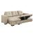 Denton Fabric L-Shape Reversible Sleeper Storage Sectional Sofa