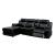 Hardy Leatherette L-Shape Reclining Sectional Sofa w/ Console
