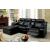 Hardy Leatherette L-Shape Reclining Sectional Sofa w/ Console