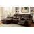 Hardy Leatherette L-Shape Reclining Sectional Sofa w/ Console