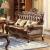 Jericho Top Grain Leather Match/Wood Loveseat