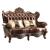 Jericho Top Grain Leather Match/Wood Loveseat