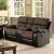 Hadley Fabric/Leatherette Reclining Loveseat w/ Console