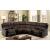 Hadley Fabric/Leatherette L-Shape Reclining Sectional Sofa w/ 2 Consoles