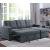Jacob Fabric L-Shape Reversible Sleeper Sectional Sofa