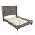Ryleigh Fabric/Wood Platform Tufted Bed, Queen Size