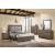 Larissa Fabric/Wood Panel Bedroom Set w/LED Light
