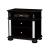 Azha Wood/Mirror Nightstand w/3 Drawers