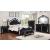 Azha Fabric/Wood Poster Bedroom Set w/Mirror Inserts