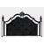 Azha Fabric/Wood Poster Bed w/Mirror Inserts