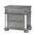 Azha Wood/Mirror Nightstand w/3 Drawers