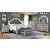Azha Fabric/Wood Poster Bedroom Set w/Mirror Inserts