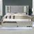 Belladonna Fabric/Mirror/Wood Storage Platform Bedroom Set w/LED Light