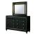 Demetria Fabric/Wood Tufted Panel Storage Bedroom Set w/LED Light