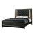 Demetria Fabric/Wood Tufted Panel Bedroom Set w/LED Light