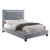 Erglow Fabric/Wood Platform Bed w/LED Light Trim, Eastern King Size