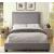 Erglow Fabric/Wood Platform Bed w/LED Light Trim, Eastern King Size