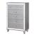 Brachium Mirror/Leatherette/Wood Chest w/5 Drawers