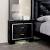 Bellanova Mirror/Leatherette/Wood Tufted Panel Bedroom Set w/LED Ligths