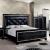 Bellanova Mirror/Leatherette/Wood Tufted Panel Bed w/LED Ligths, California King Size