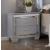 Bellanova Mirror/Leatherette/Wood Nightstand w/LED Light & 2 Drawers