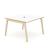 Nova Wood Square Melamine 4-6-Person Meeting Table with Power Socket