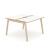 Nova Wood Square 4-6-Person Meeting Table w/2 Power Sockets