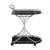 Elfman 2-shelve Glass/Metal Serving Cart