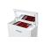 Coco 5-Drawer Wood Veneer Chest w/Mirror Lid on Top