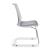 Eva Visitor Chair w/White Plastic Body & Chromed Steel Base