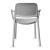 Polytone O Set of 4 Legs Plastic Chairs w/Armrests & Transparent Soft Plastic Glides