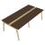 Nova Wood Rectangular Melamine 8-Person Office Meeting Table w/2 Grommets & 2 Metal Cable Trays