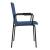 Moon Stackable Conference Chair w/Integrated Armrests & Powder-Coated Steel 4-Leg Frame