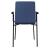 Moon 3pc Stackable Conference Chairs w/Integrated Armrests & Powder-Coated Steel 4-Leg Frame