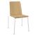 Moon Set of Conference Chairs w/Shell in Wood & Powder-Coated Steel 4-Leg Frame