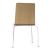 Moon Set of Conference Chairs w/Shell in Wood & Powder-Coated Steel 4-Leg Frame