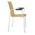 Moon Set of Conference Chairs w/Shell in Wood & Four-Leg Steel Frame w/Integrated Armrests