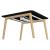 Nova Wood Square HPL 4-Person Office Meeting Table w/Power Socket & Metal Cable Tray