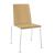 Moon Set of Conference Chairs w/Shell in Wood & Four-Leg Steel Frame