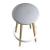 Cannie Medium Hight Stool for 35.4-inch Height Desks w/Upholstered Seat & Natural Ash Wood Base w/Plastic Footring & Glides