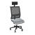 Eva.II Executive Chair w/Lumbar Support & Soft PU Headrest, Black Plastic Chair Body, Synchro Mechanism (Plastic Base w/Fibreglass)