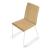 Moon 3pc Wood Conference Chairs w/Shell in Wood & Powder Coated Wire Steel Frame