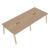 Nova Wood Rectangular Melamine 10-Person Office Meeting Table w/4 Power Sockets & 2 Metal Cable Trays