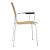 Moon Set of Conference Chairs w/Shell in Wood & Powder-Coated Steel 4-Leg Frame w/Integrated Armrests