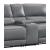 Hailey Leather/PVC Reclining Modular Loveseat